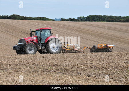 L'aratura su South Downs Foto Stock