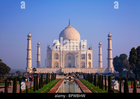 Il Taj Mahal, Agra, Uttar Pradesh, India Foto Stock