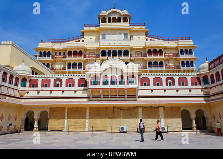 La residenza reale presso il Palazzo di Città, Jaipur, Rajasthan, India Foto Stock