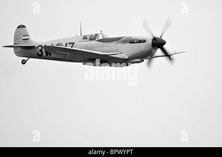 Spitfire della Royal Netherlands Airforce visualizzazione a Duxford Foto Stock