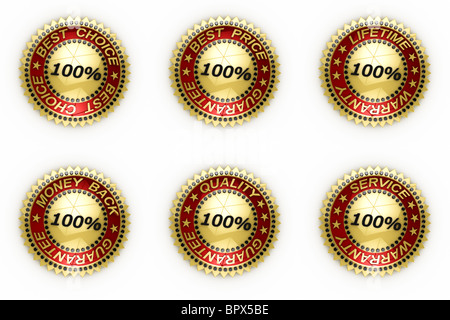 Le guarnizioni di tenuta isolata con percorso di clipping su sfondo bianco Foto Stock