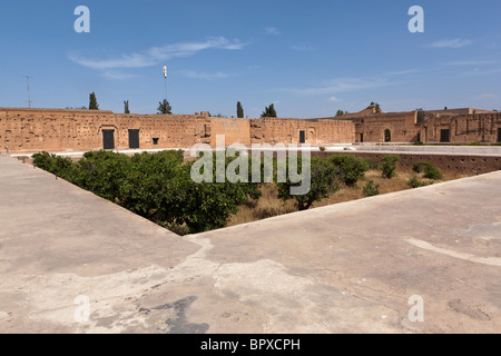 Rovine del Palazzo El Badi, Marrakech (Marrakech), Marocco, Africa del Nord Foto Stock