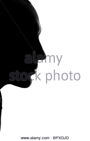 Stagliano l uomo nel profilo Foto Stock