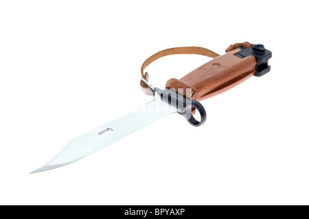 Macchina russo della pistola isolato a baionetta in bianco. Foto Stock