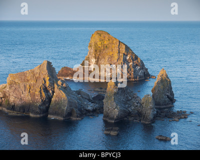 Pile di mare al largo della costa occidentale a testa Faraid vicino a Durness nelle Highlands scozzesi UK Foto Stock