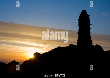 Lake District alba da Lingmell vicino Scafell Pike, Cumbria Foto Stock