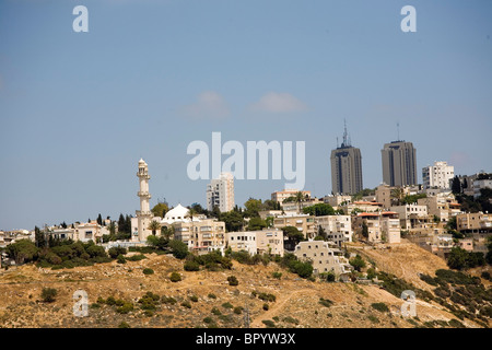 Fotografia aerea del villaggio arabo di Kababir nell'entrata sud di Haifa Foto Stock