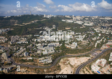 Fotografia aerea della "Technion" - Israele's Institute of Technology di Haifa Foto Stock