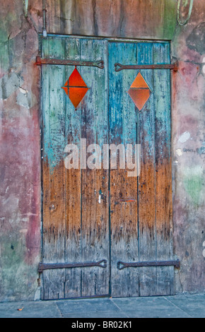 Unico esterno dipinto di conservazione Hall nel Quartiere Francese di New Orleans, in Louisiana, Stati Uniti d'America Foto Stock