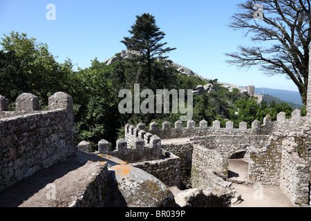 Castello dei Mori (Castelo dos Mouros) a Sintra, Portogallo Foto Stock