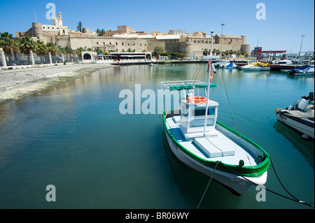 A Melilla La Vieja cittadella e porto di pescatori. Melilla.Spagna. Foto Stock