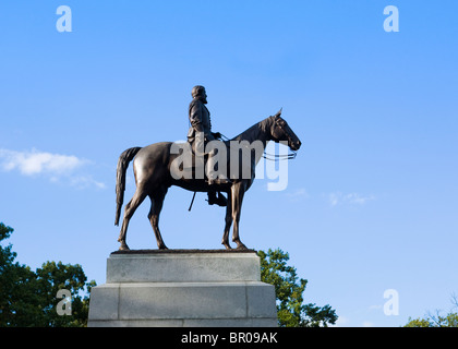 Statua di bronzo di Robert E. Lee - Gettysburg, Pennsylvania, STATI UNITI D'AMERICA Foto Stock