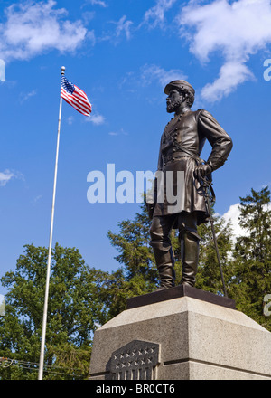 Statua di bronzo di John F. Reynolds - Gettysburg, in Pennsylvania, STATI UNITI D'AMERICA Foto Stock