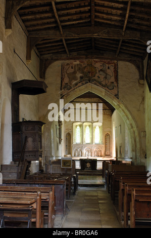 La Chiesa di San Nicola, Oddington, Gloucestershire, England, Regno Unito Foto Stock