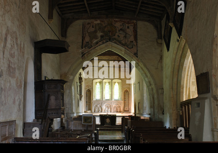 La Chiesa di San Nicola, Oddington, Gloucestershire, England, Regno Unito Foto Stock