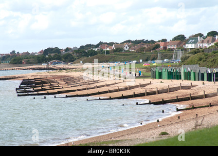 Difesa del Mare a Lee on Solent Foto Stock