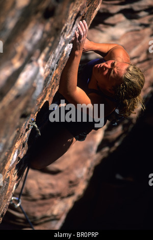 Scalatore. Red Rocks, Las Vegas, Nevada, USA. Foto Stock