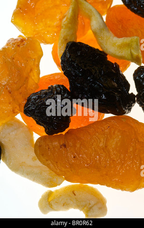 Frutta secca immagine come tagliare cut-out Albicocche, mele, prugne etc Foto Stock