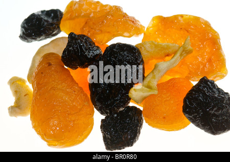 Frutta secca immagine come tagliare cut-out Albicocche, mele, prugne etc Foto Stock