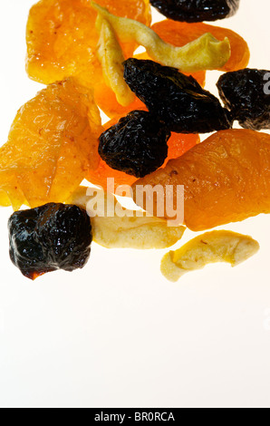 Frutta secca immagine come tagliare cut-out Albicocche, mele, prugne etc Foto Stock