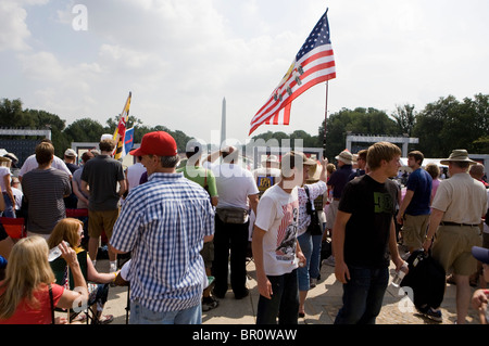 Il ripristino di onore rally presso il Lincoln Memorial sul National Mall. Foto Stock