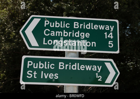 'Pubblico Bridleway' Foto Stock