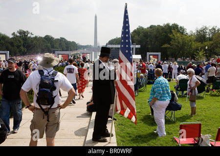 Il ripristino di onore rally presso il Lincoln Memorial sul National Mall. Foto Stock