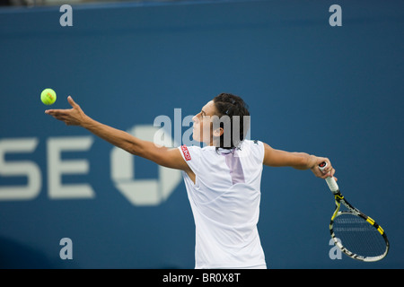 Francesca Schiavone (ITA) competono al 2010 US Open Tennis Foto Stock