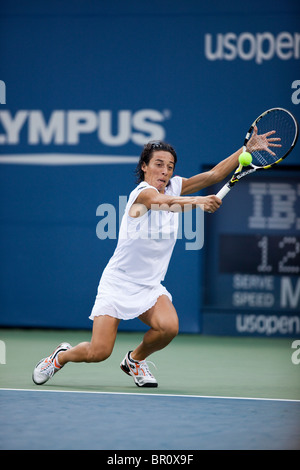 Francesca Schiavone (ITA) competono al 2010 US Open Tennis Foto Stock
