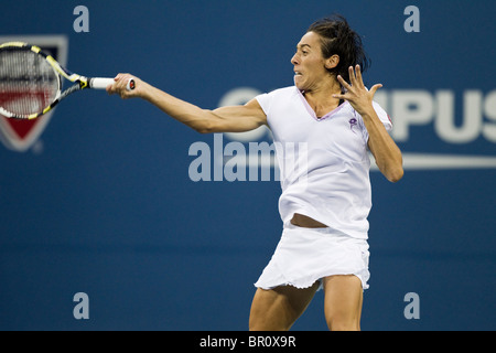 Francesca Schiavone (ITA) competono al 2010 US Open Tennis Foto Stock