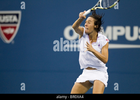 Francesca Schiavone (ITA) competono al 2010 US Open Tennis Foto Stock