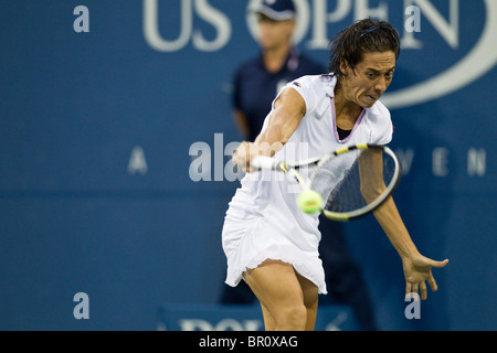 Francesca Schiavone (ITA) competono al 2010 US Open Tennis Foto Stock
