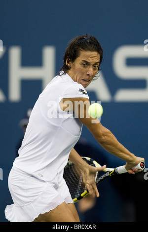 Francesca Schiavone (ITA) competono al 2010 US Open Tennis Foto Stock