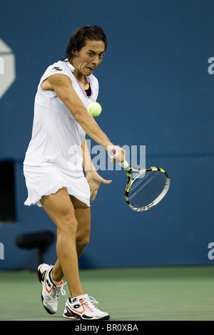 Francesca Schiavone (ITA) competono al 2010 US Open Tennis Foto Stock