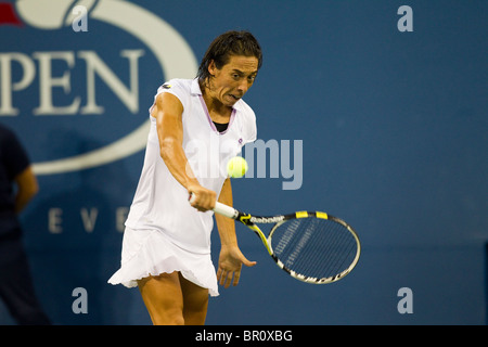 Francesca Schiavone (ITA) competono al 2010 US Open Tennis Foto Stock