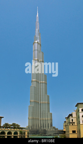 Burj Khalifa, l'edificio più alto del mondo, Dubai Emirati Arabi Uniti Foto Stock