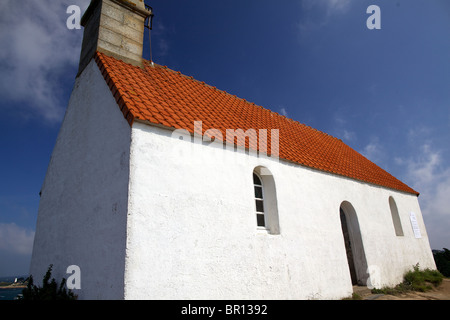 San Michele Cappella sulla Ile De Brehat isola al largo delle coste della Bretagna in Francia Foto Stock