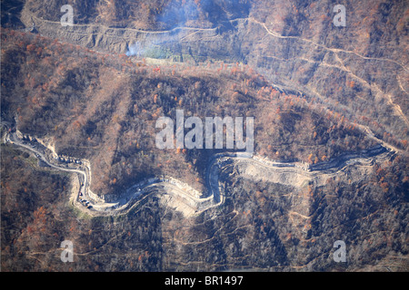 Vista aerea di una cima distacco coal mining funzionamento vicino Powellton, West Virginia. Foto Stock