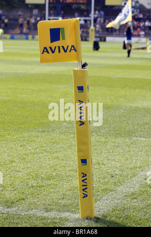 AVIVA PREMIERSHIP BANDIERA STICK AVIVA PREMIERSHIP RUG AVIVA PREMIERSHIP RUGBY HEADINGLEY CARNEGIE LEEDS INGHILTERRA 05 Settembre 2010 Foto Stock