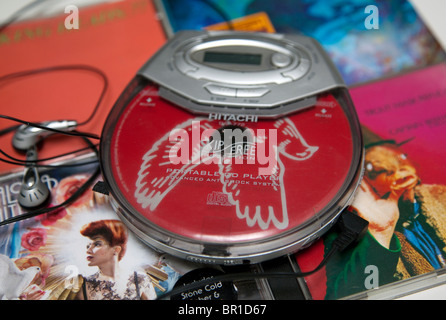 Lettore portatile di CD Foto Stock