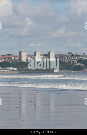 Kirkcaldy lungomare e la spiaggia fife scozia settembre 2010 Foto Stock