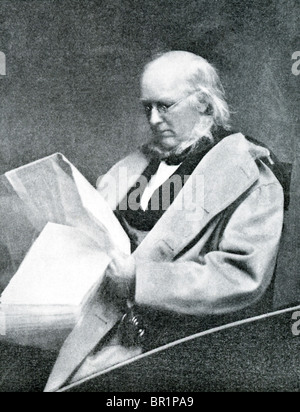 Horace Greeley (1811-1872) è stato un giornale americano editor e fondatore della New York "Tribune" nel 1841. Foto Stock