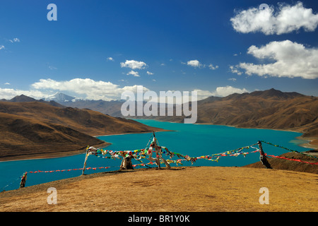 Lago celeste Namtso, Tibet, Cina. Foto Stock