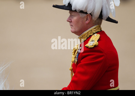 Close-up di maggiore generale W G Cubitt. "Trooping il colore' 2010 Foto Stock