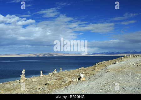 Lago celeste Namtso, Tibet, Cina. Foto Stock