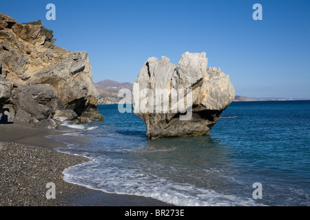 Preveli beach, Preveli, Rethimno, Creta, Grecia. Foto Stock