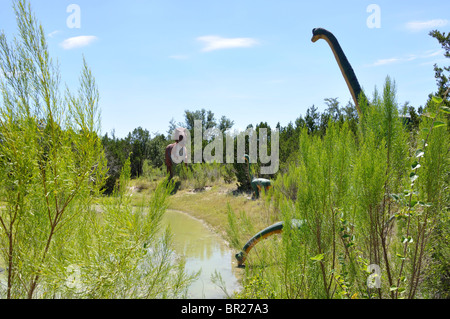 Brachiosaurus, mondo di dinosauri, Glen Rose, Texas, Stati Uniti d'America Foto Stock