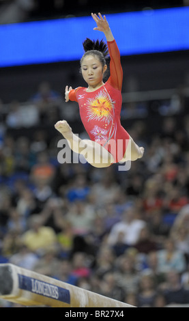 Campionato del mondo la ginnastica all'Arena O2 SETTEMBRE 2009. E Mens Womens singoli apparecchi Finali Domenica. Foto Stock