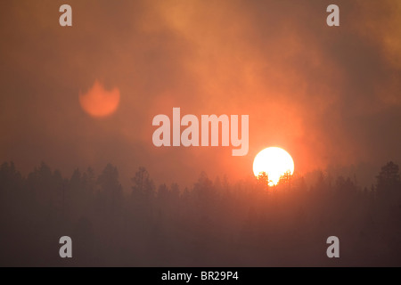 Angora Fire in South Lake Tahoe, CA Foto Stock