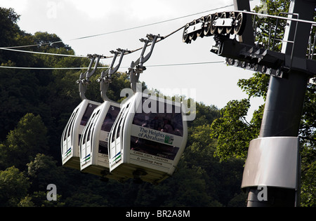 Altezze di Abramo, funivia, Matlock Bath, Derbyshire, Peak District, England, Regno Unito Foto Stock